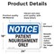 Signmission Patient Nourishment Only, 24 in W x Rectangle, Vinyl Decal OS-2PACK-NS-D-1824-L-17146 - alternate 5
